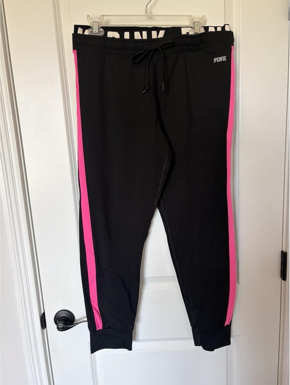 PINK Women’s Black Joggers L Athletic Stretchy